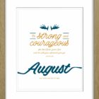 Boys baptism print gift idea customised with a name and quote